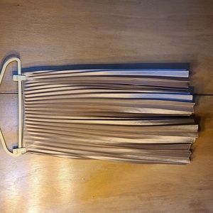 Zara metallic pleated skirt
